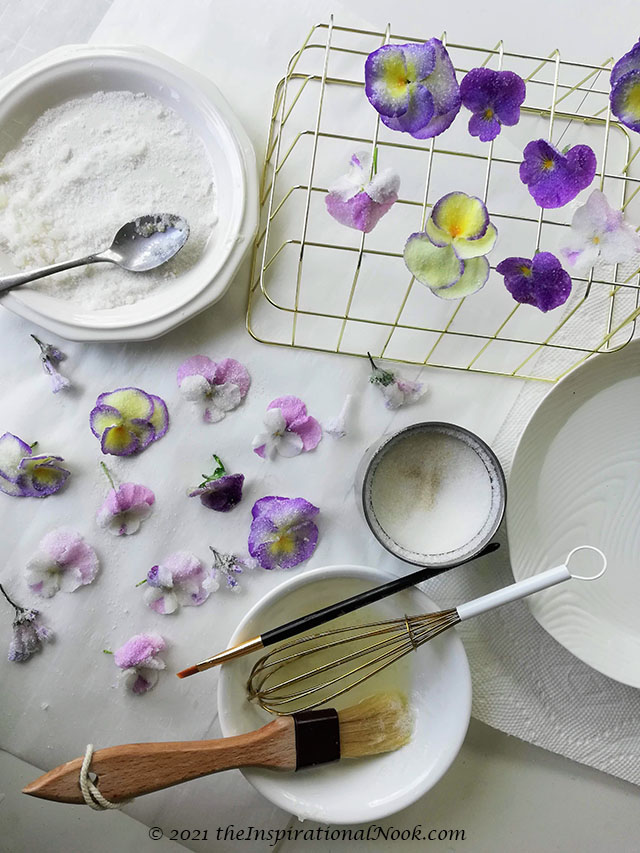 Candied Flowers How to Make Edible Sugared Pansies