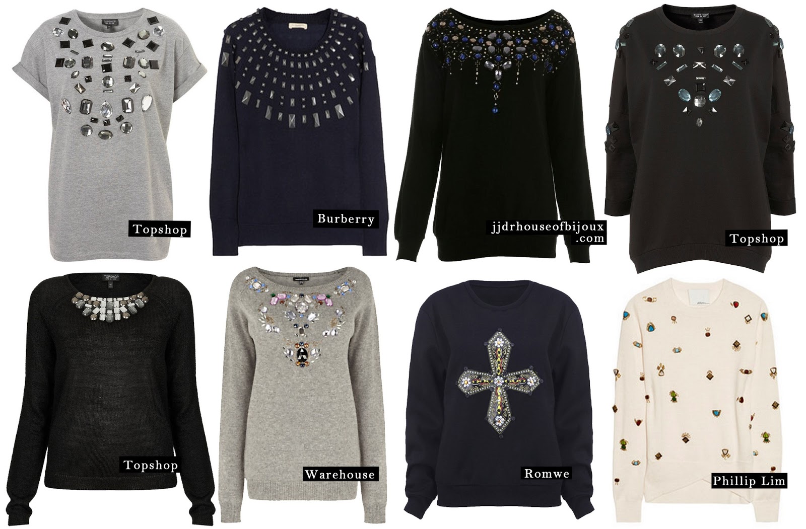 DIY Brooch embellished jumper