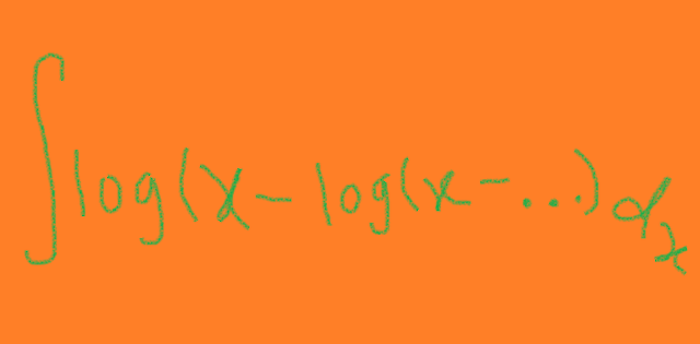 Integral dari log(x - log(x - ...)), logaritma dalam logartima, apakah hasilnya akan mencengangkan?