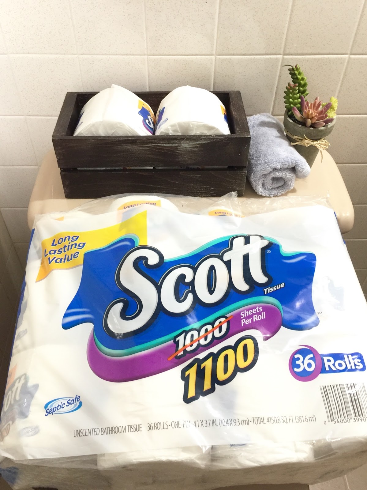 365 Designs DIY Rustic Crate Bath Tissue Holder