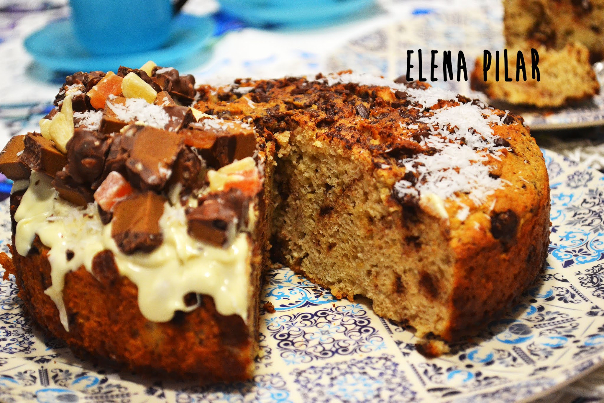Pastel de coco y chocolate (sin azúcar ni edulcorante) + Receta de