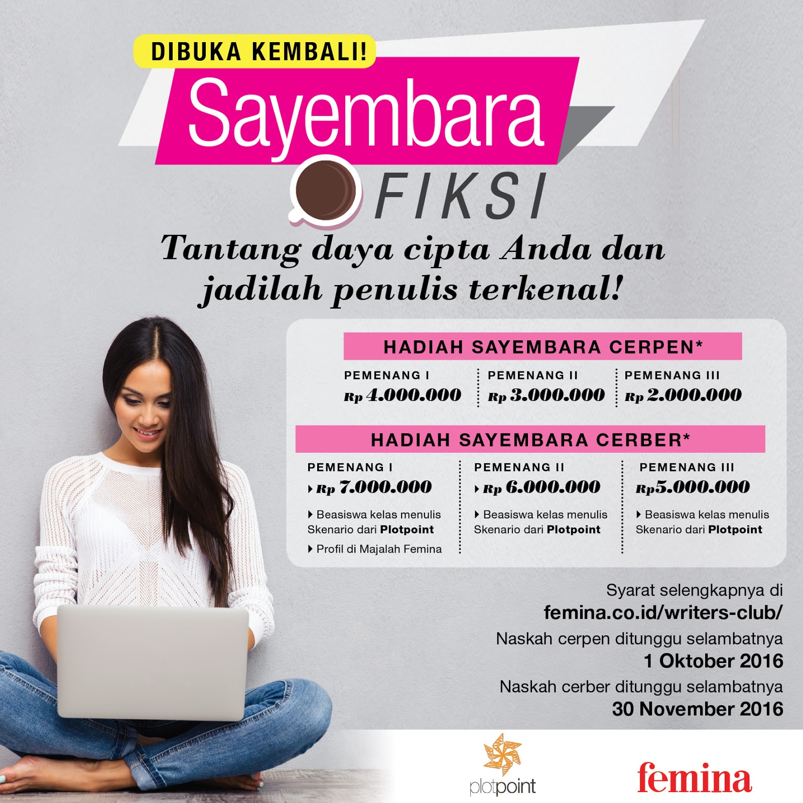 Sayembara Cerpen dan Cerber Femina 2016 Pusat Info Lomba