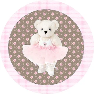 Ballerina Bear Toppers or Free Printable Candy Bar Labels.