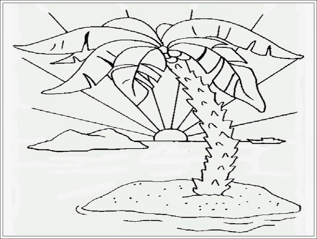 Gambar Mewarnai Pemandangan