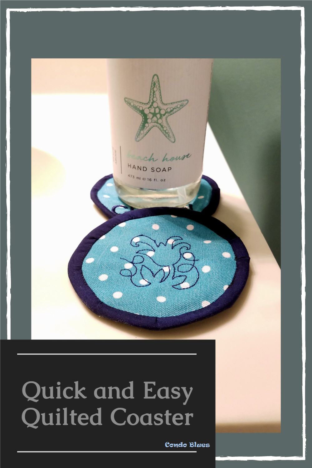 Condo Blues Easy Embroidered Coaster and Friday Favorites Linky Party