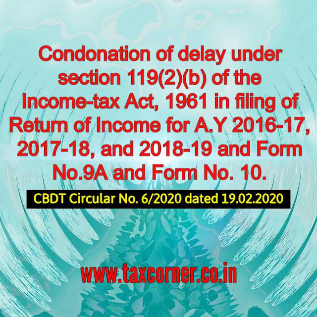 Condonation of delay under section 119(2)(b) in filing of Return of