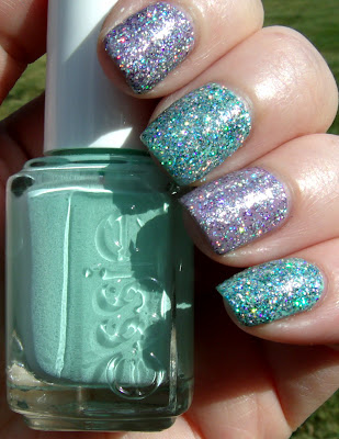 Essie Mint Candy Apple & FF Holographic Glitter