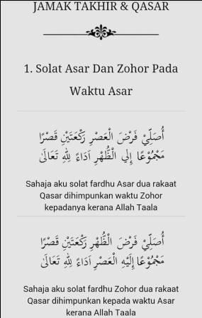 Kaifiat Solat Qasar Dan Jamak