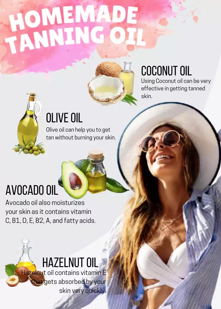 homemade tanning oils chart