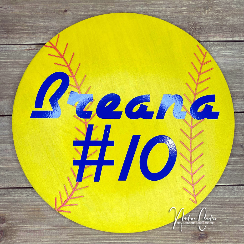 Personalized Softball Home Decor Plaque Nadine Carlier