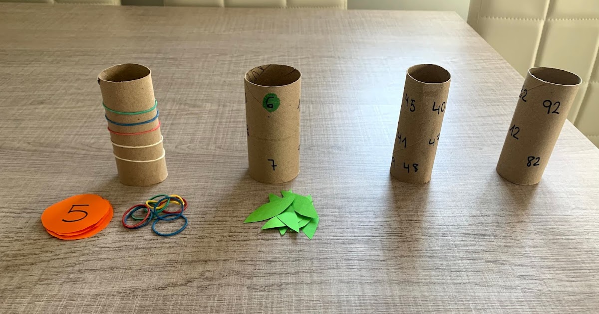 Numeración con tubos de papel higiénico