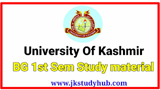 BG 1st Semester Physics Notes/Study Material Kashmir University