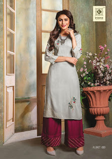 Kiana Floret kurti with palazzo buy wholesale price