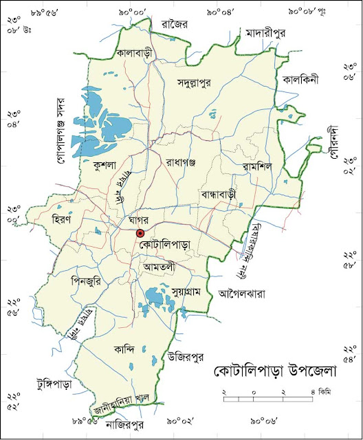Bangladesh Map All Kotalipara Upazila Map