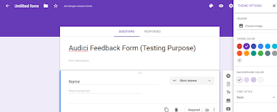 How to Create feedback form using Google apps.