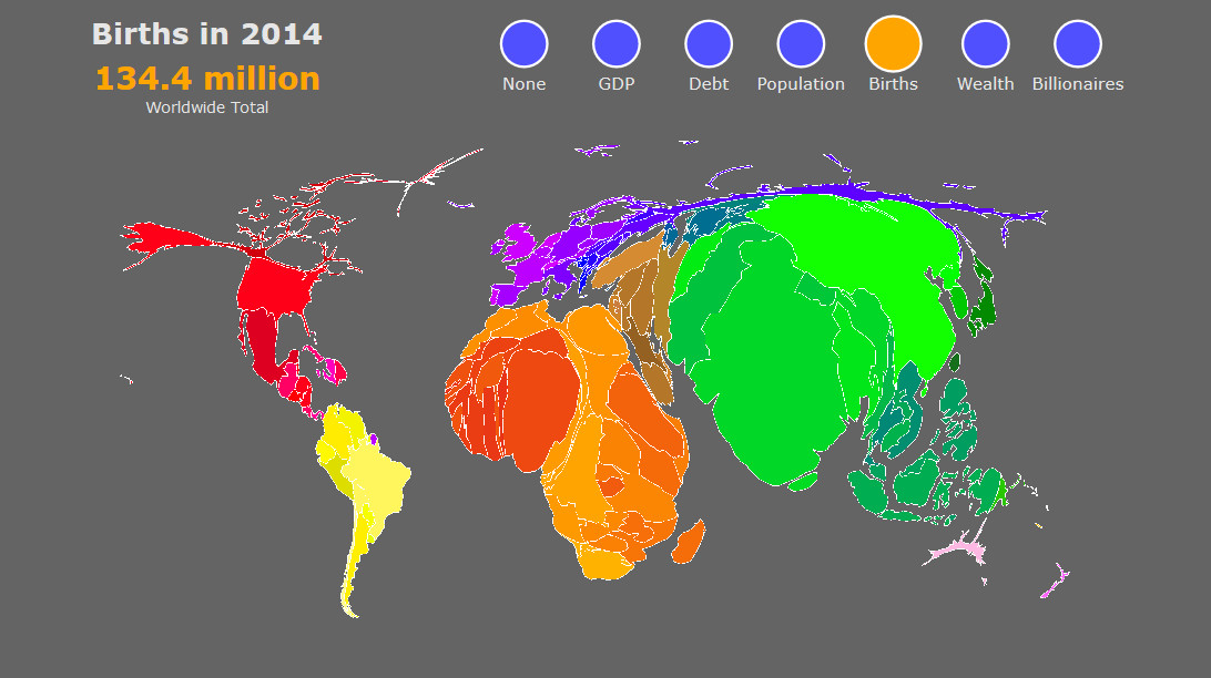 How we share the World - Vivid Maps