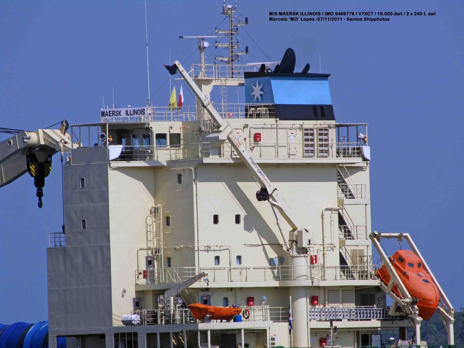 Santos Shiplovers M/S Maersk Illinois / V7XC7 Imagens de sua