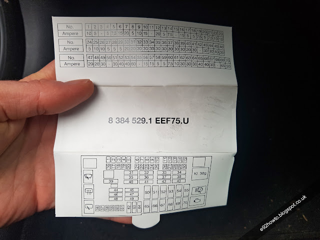 BMW E92 Fuse Diagram 8 384 529.1 EEF75.U