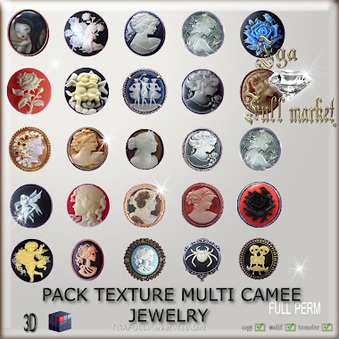 PACK TEXTURE MULTI CAMEE JEWELRY