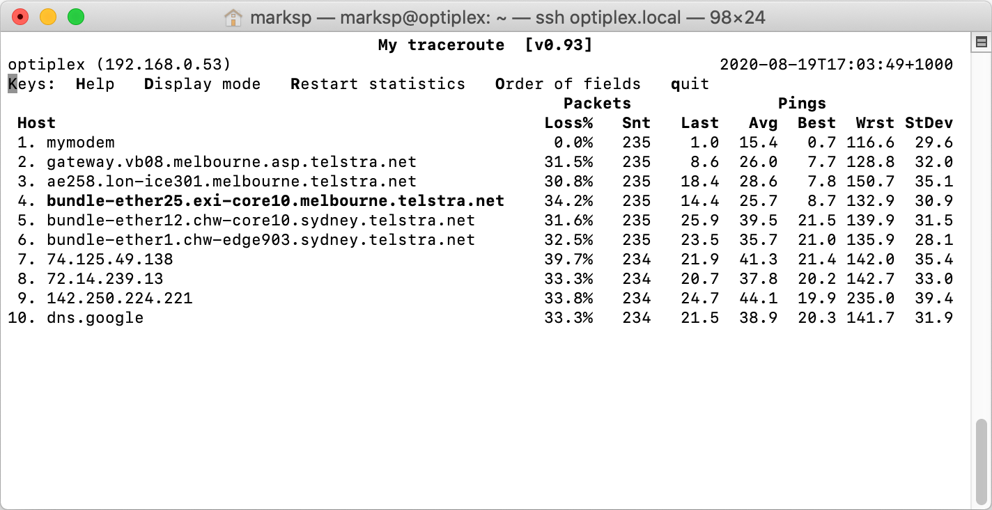 marxy's musing on technology A Telstra or NBN slowdown incident.