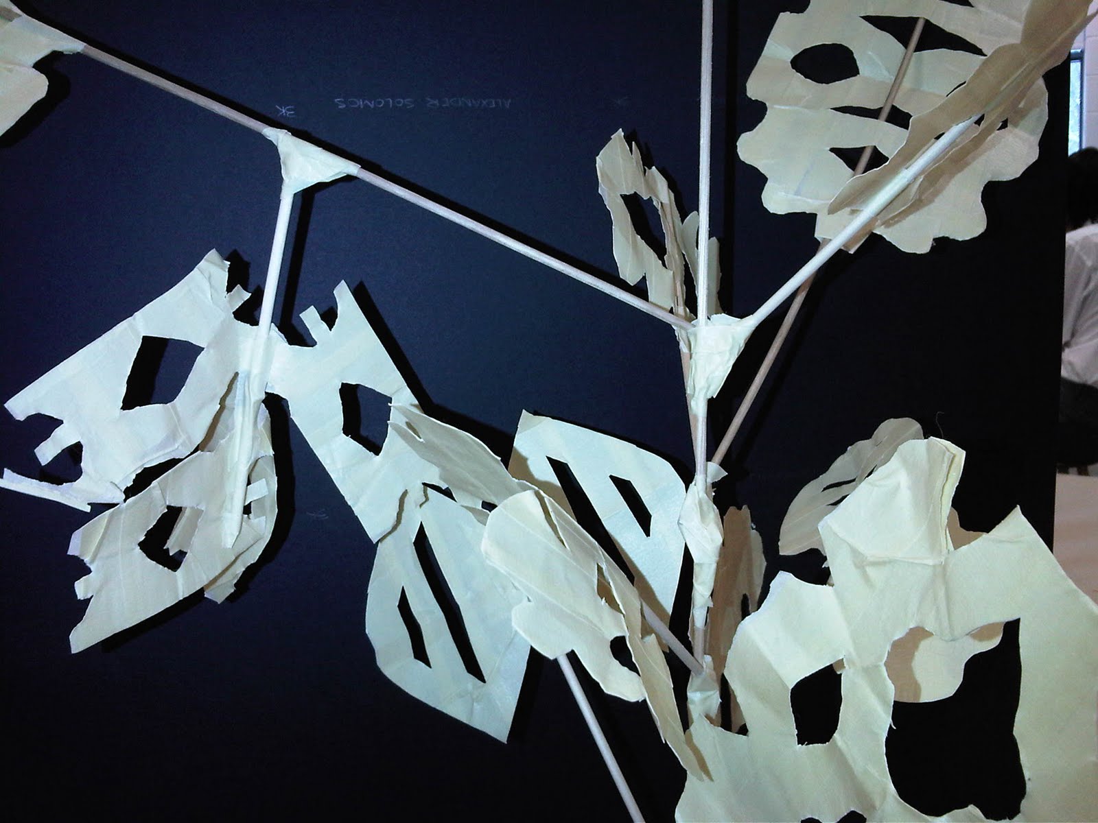 Dominic Changing the Meaning Masking Tape Sculpture