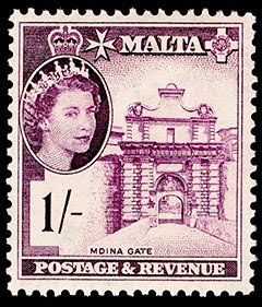 Malta QEII 1/- Stamp