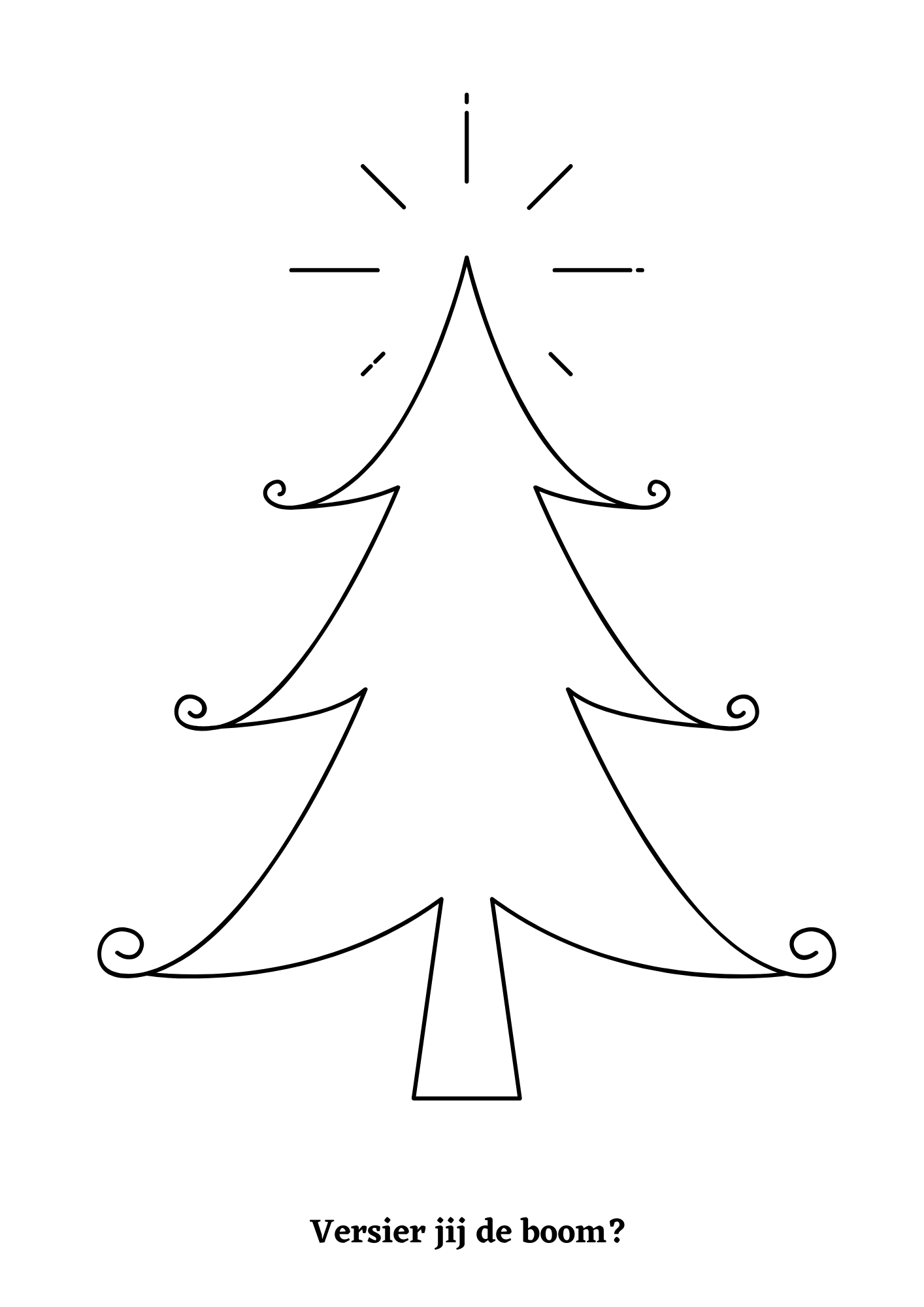 (Kerst) kleurplaten om af te tekenen