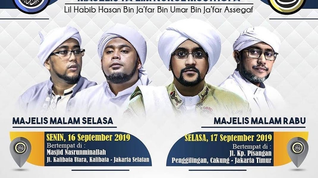 Jadwal Majlis Nurul Musthofa 16 21 September 2019 Pemuda Majlis Nurul Musthofa