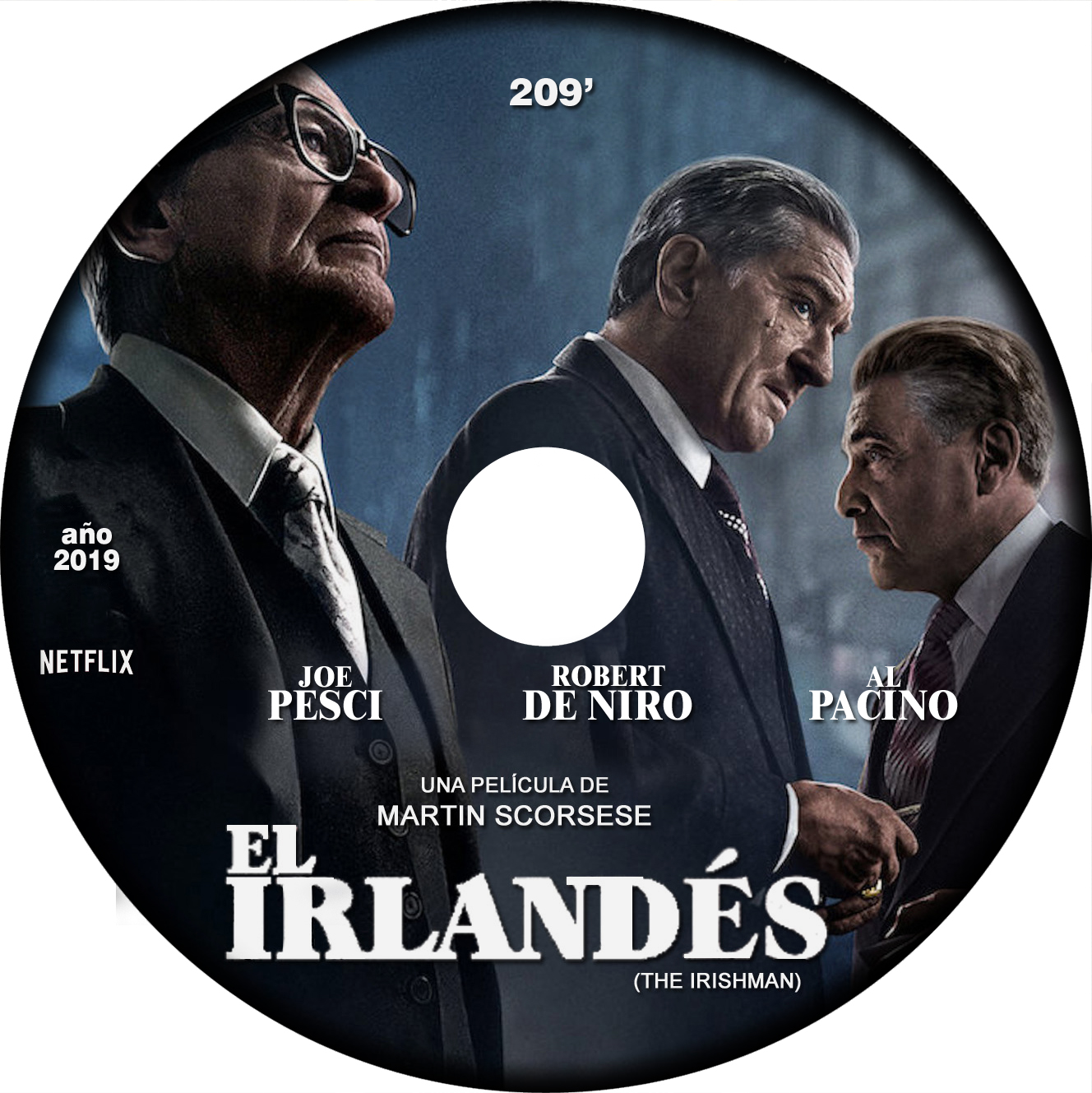 Caratulas de películas DVD para cajas CD El irlandés [2019]