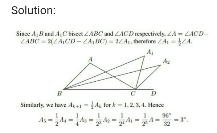 In triangle ABC, angle A = 96°. Extend BC to an arbitrary point D.The ...