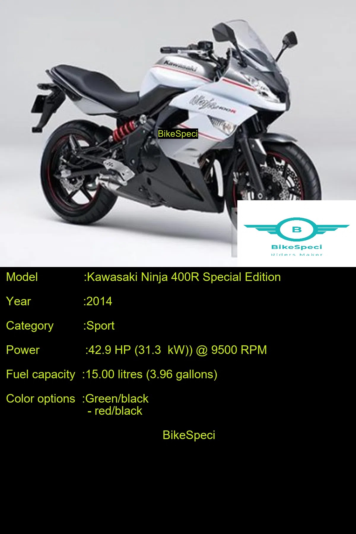 Kawasaki Ninja 400R Special Edition Price, Photos, Millage, Speed, Colours etc BikeSpeci