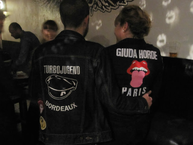 Giuda Horde jacket stencil let's do it again racey roller glam rock punk wild tiger woman  i m a giuda fan giuda we love you