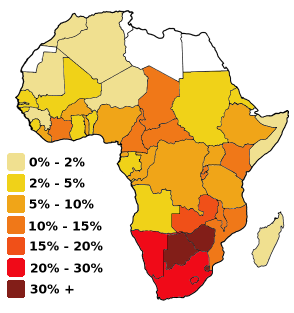 HIV rate in Africa