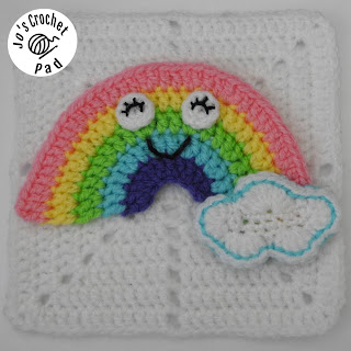 Rainbow Crochet Applique Embellishment