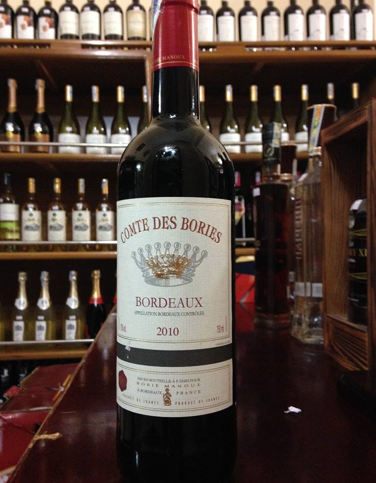 Rượu vang Pháp Comte des bories bordeaux AOC