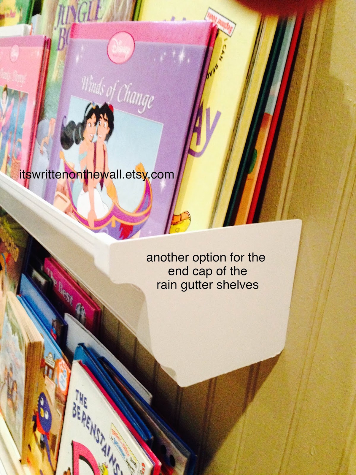 It's Written on the Wall {Tutorial} What are Rain Gutter Book Shelves