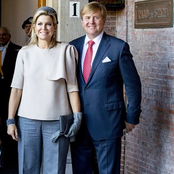 Queen Maxima wore Natan top from Fall-Winter 2019 colection. The Queen's new outfit is from Belgian fashion house Natan