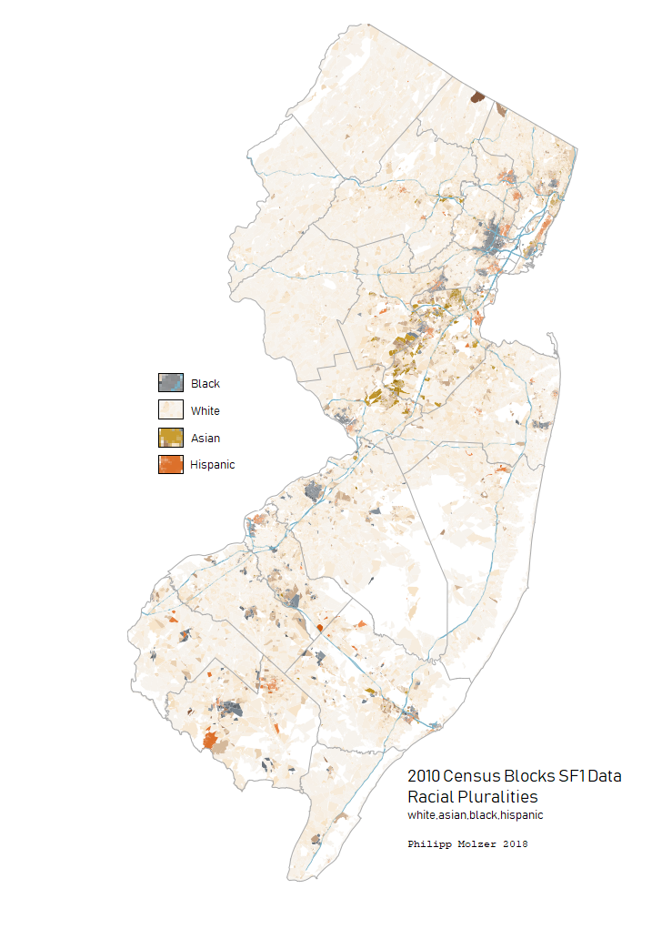 NJ Geospatial Data Mapping 2010 Census Block Data pluralities