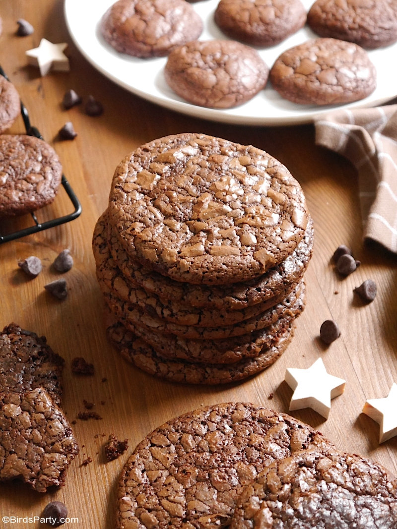 Cookies Brownie au Chocolat Sans Gluten - ces délicieux biscuits sont si faciles à préparer, parfaits pour Noël ou à offrir comme cadeaux comestibles!