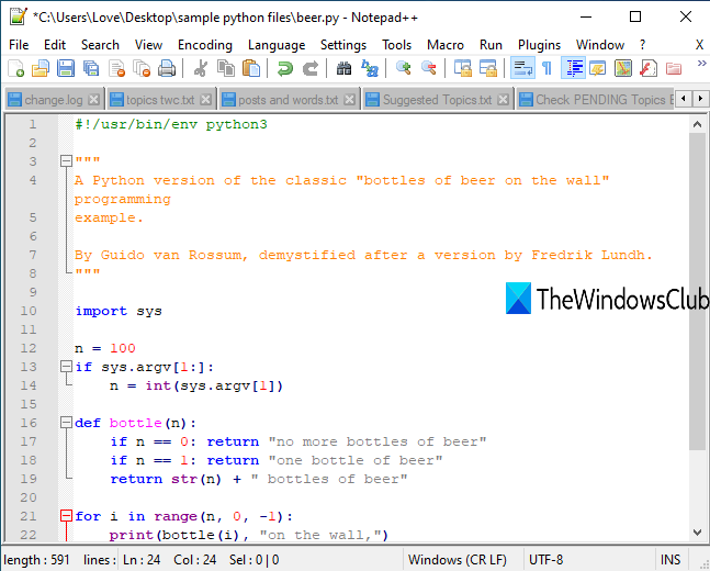 ซอฟต์แวร์Notepad++