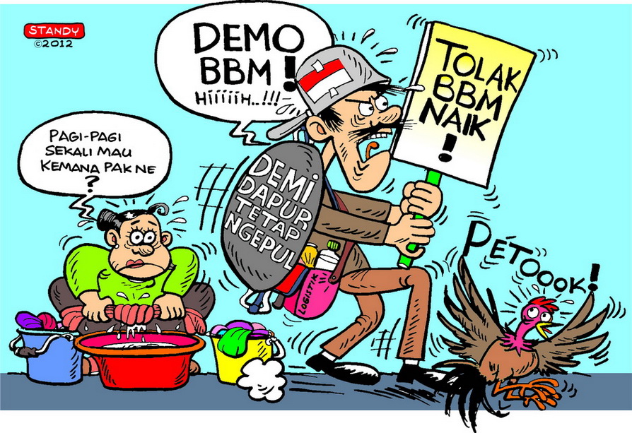 Cartoon Andy Santajaya Demo Bbm 1 Gambar Karikatur