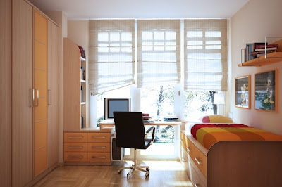 Cool Teen Orange Dorm Room Design & Decorating