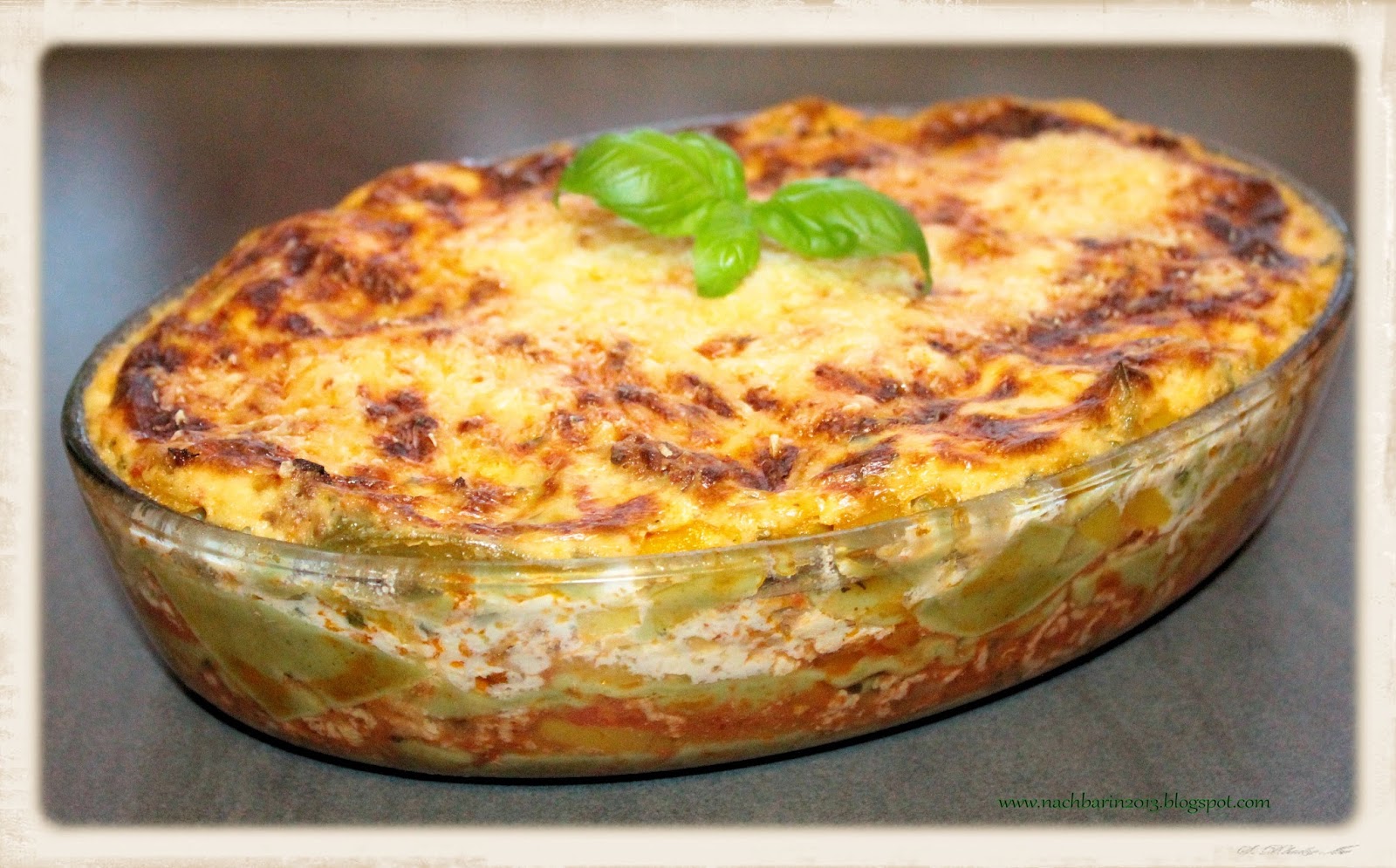 Die lästige Nachbarin: Rezept: bunte Kürbislasagne Die lästige Nachbarin: Rezept: bunte Kürbislasagne
