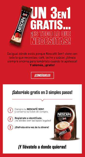 Probar gratis 3 En 1 Nescafé