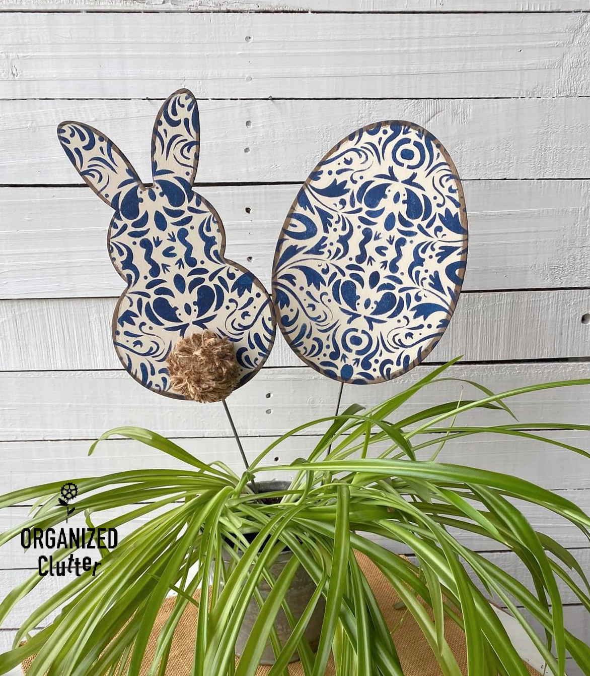 Wooden Dollar General Easter Egg & Bunny Shape Makeovers Organized