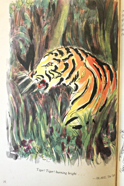 William Blake's "The Tiger." The Children's Hour, illustrated by Waldo Peirce. The Hyperion Press, 1944.