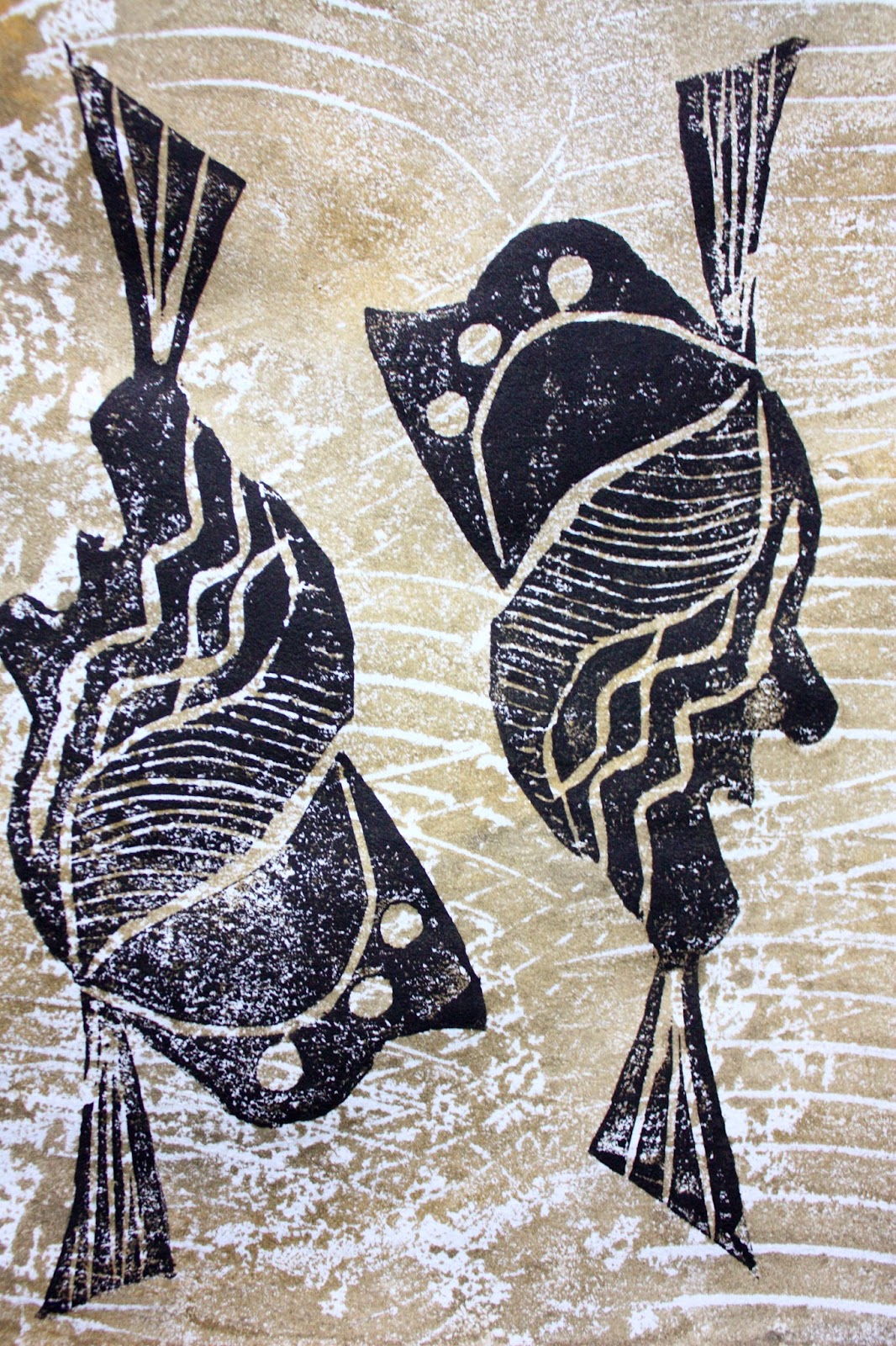 STITCHWORKS Gelli Plate and Linocuts