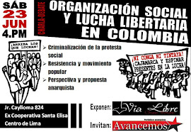 Charla Organización social y lucha libertaria en Colombia
