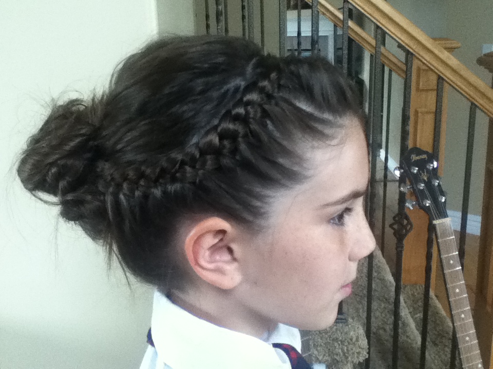 Fairy Tale Hairstyles Side Braid with Bun Updo