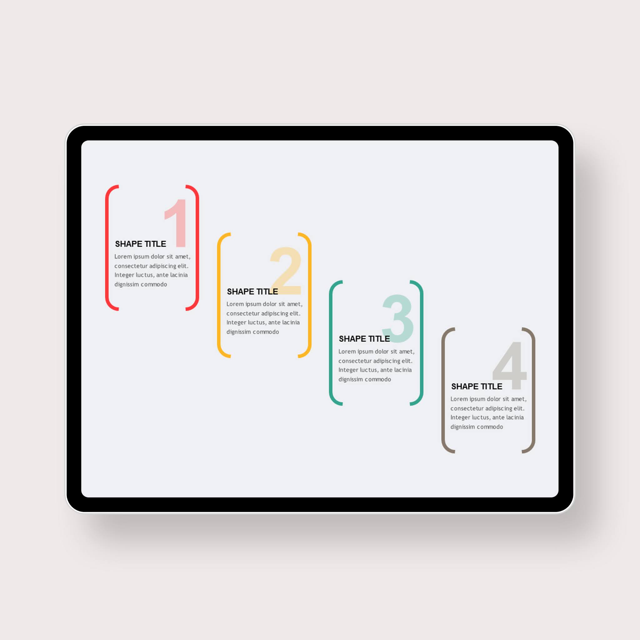 Bracket Step PowerPoint Templates PowerPoint Free